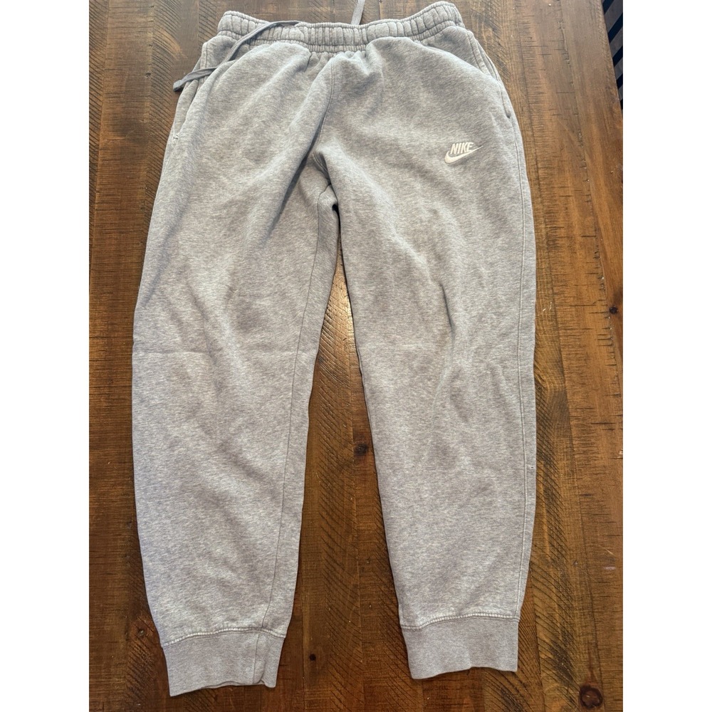 Nike Sportswear Essential Women Fleece Joggers Heather Grey Size Medium